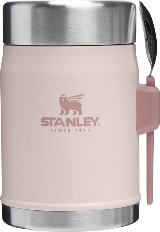 STANLEY Classic Food Jar and Spork | Vacuum Insulated Food Container | Wide Mouth Screw On Lid | Packable for Travel | Stainless Steel with Leakproof Lid | BPA-Free
